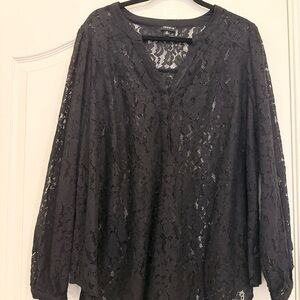 Torrid Black Lace Blouse
